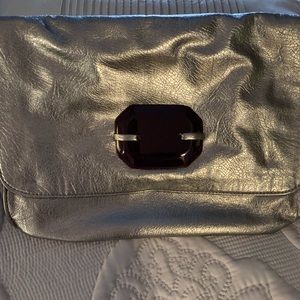 Silver large clutch. Perfect condition.
